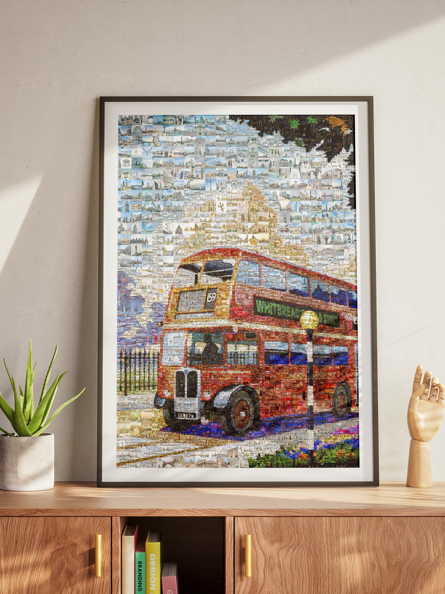 Stunning London Bus Mosaic Art - Unique Wall Decor for Home & Office AtelierMosaics