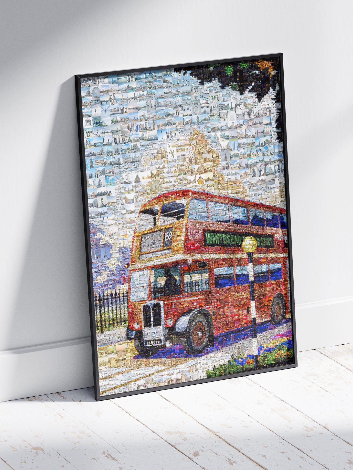 Stunning London Bus Mosaic Art - Unique Wall Decor for Home & Office AtelierMosaics