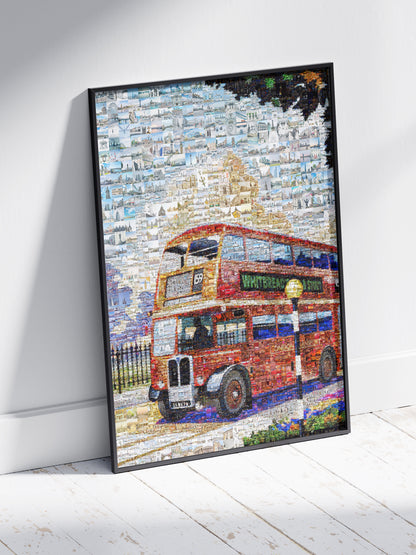 Stunning London Bus Mosaic Art - Unique Wall Decor for Home & Office AtelierMosaics
