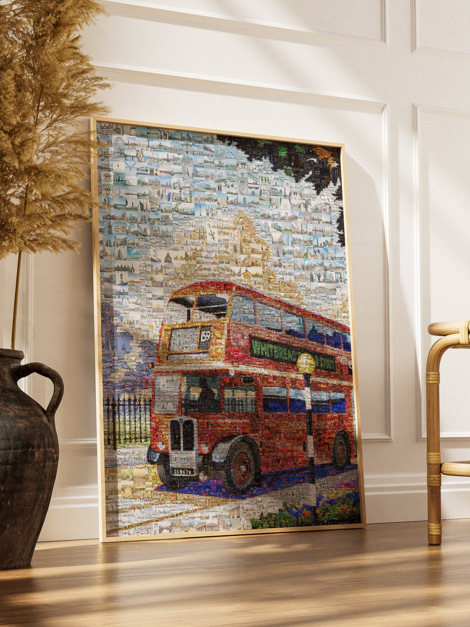 Stunning London Bus Mosaic Art - Unique Wall Decor for Home & Office AtelierMosaics