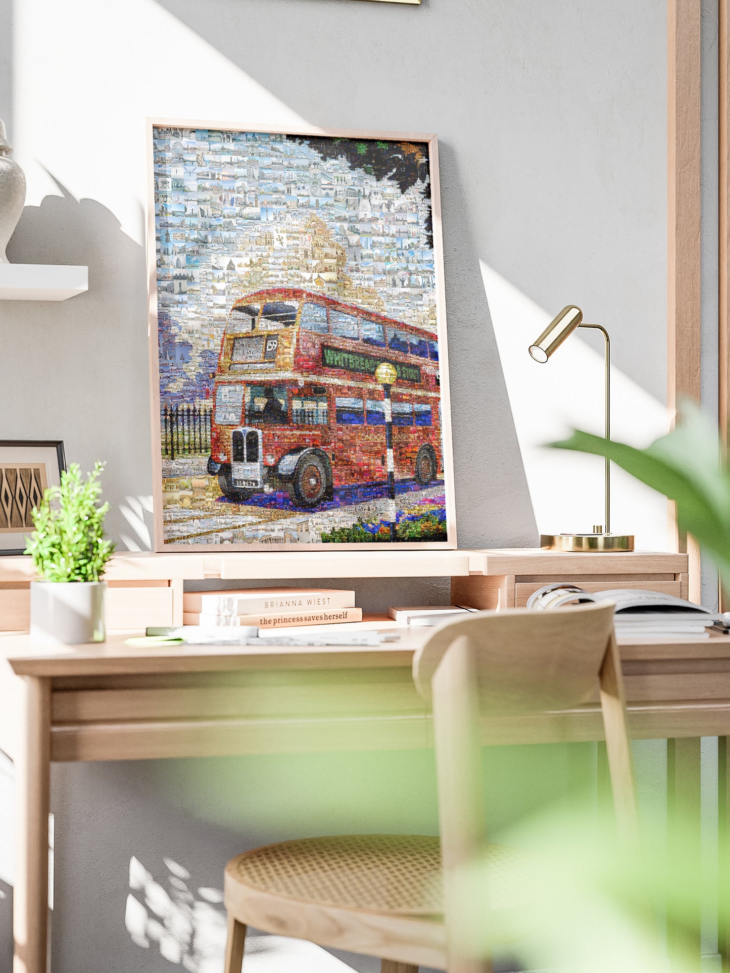 Stunning London Bus Mosaic Art - Unique Wall Decor for Home & Office AtelierMosaics
