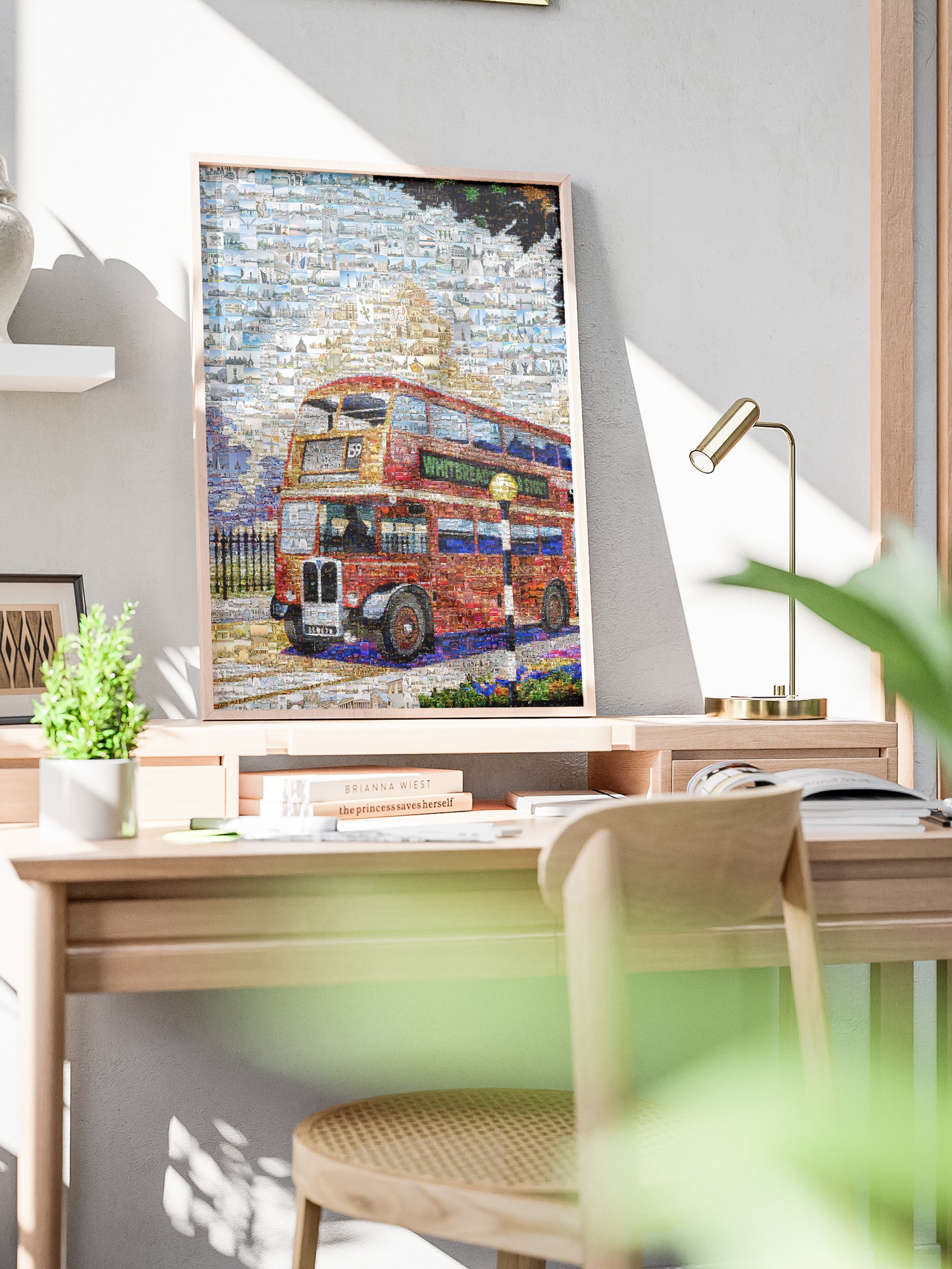 Stunning London Bus Mosaic Art - Unique Wall Decor for Home & Office AtelierMosaics