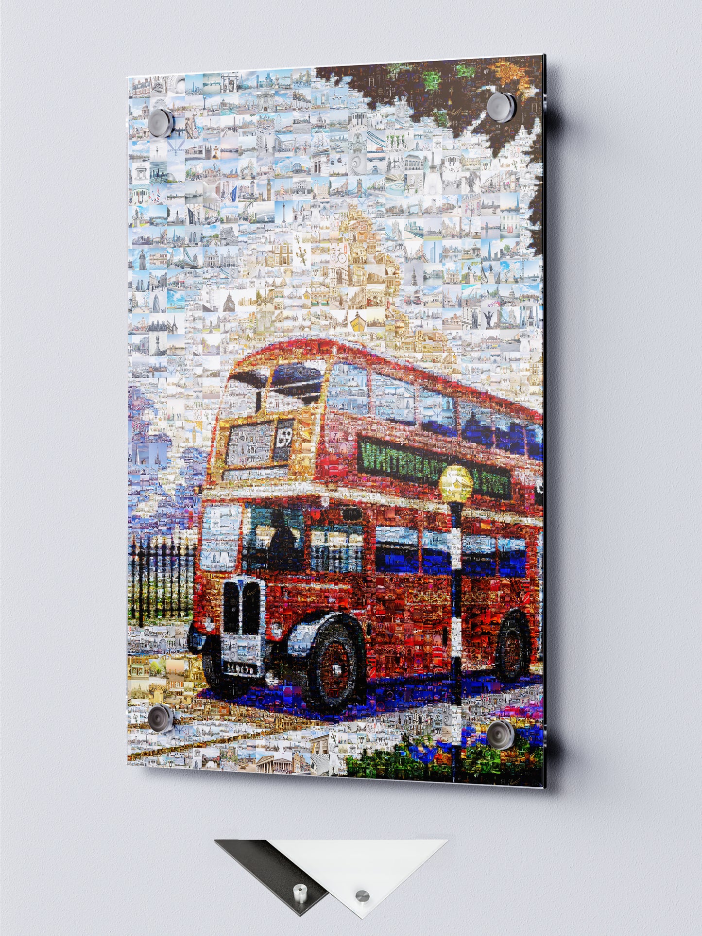 Stunning London Bus Mosaic Art - Unique Wall Decor for Home & Office AtelierMosaics