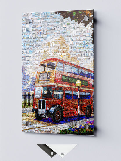 Stunning London Bus Mosaic Art - Unique Wall Decor for Home & Office AtelierMosaics
