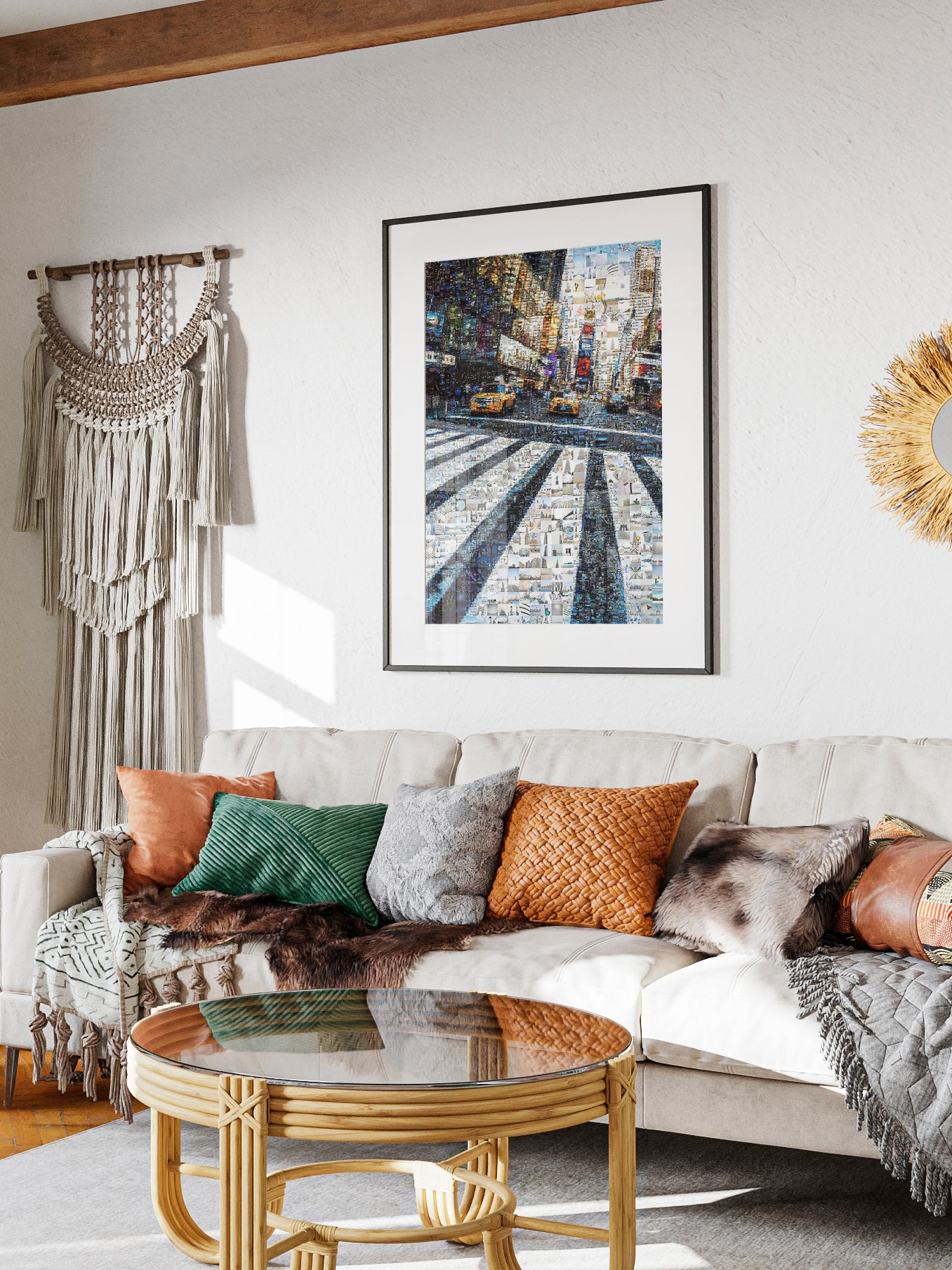 Stunning Cityscape Mosaic Art - Unique Urban Artwork for Home or Office Decor AtelierMosaics