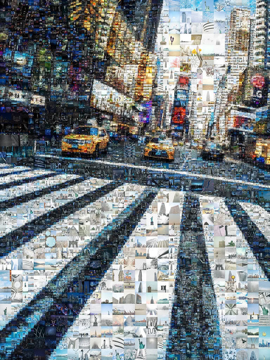 Stunning Cityscape Mosaic Art - Unique Urban Artwork for Home or Office Decor AtelierMosaics