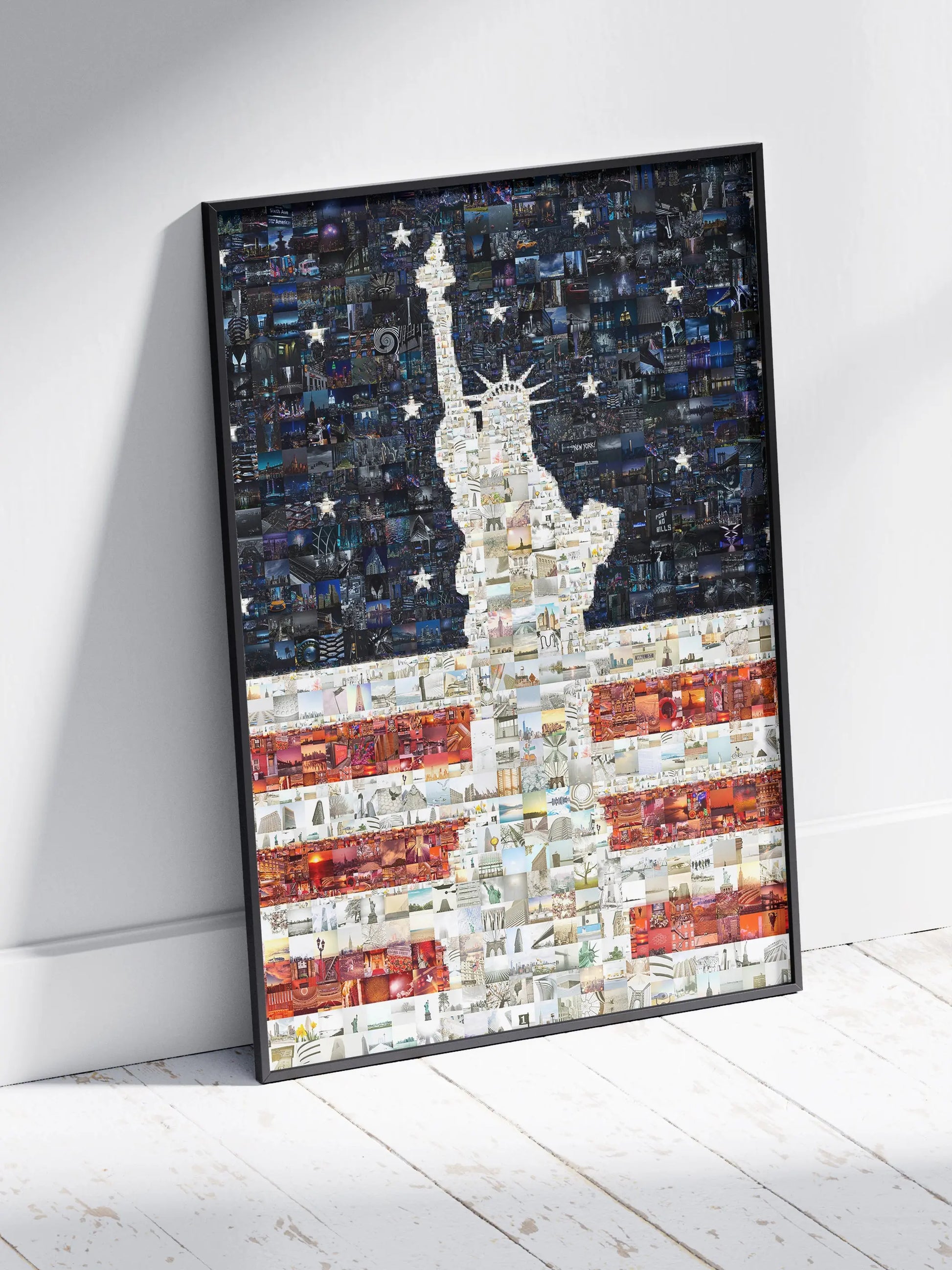 Stunning Mosaic Artwork of the Statue of Liberty - Iconic American Landmark in Vibrant Colors AtelierMosaics