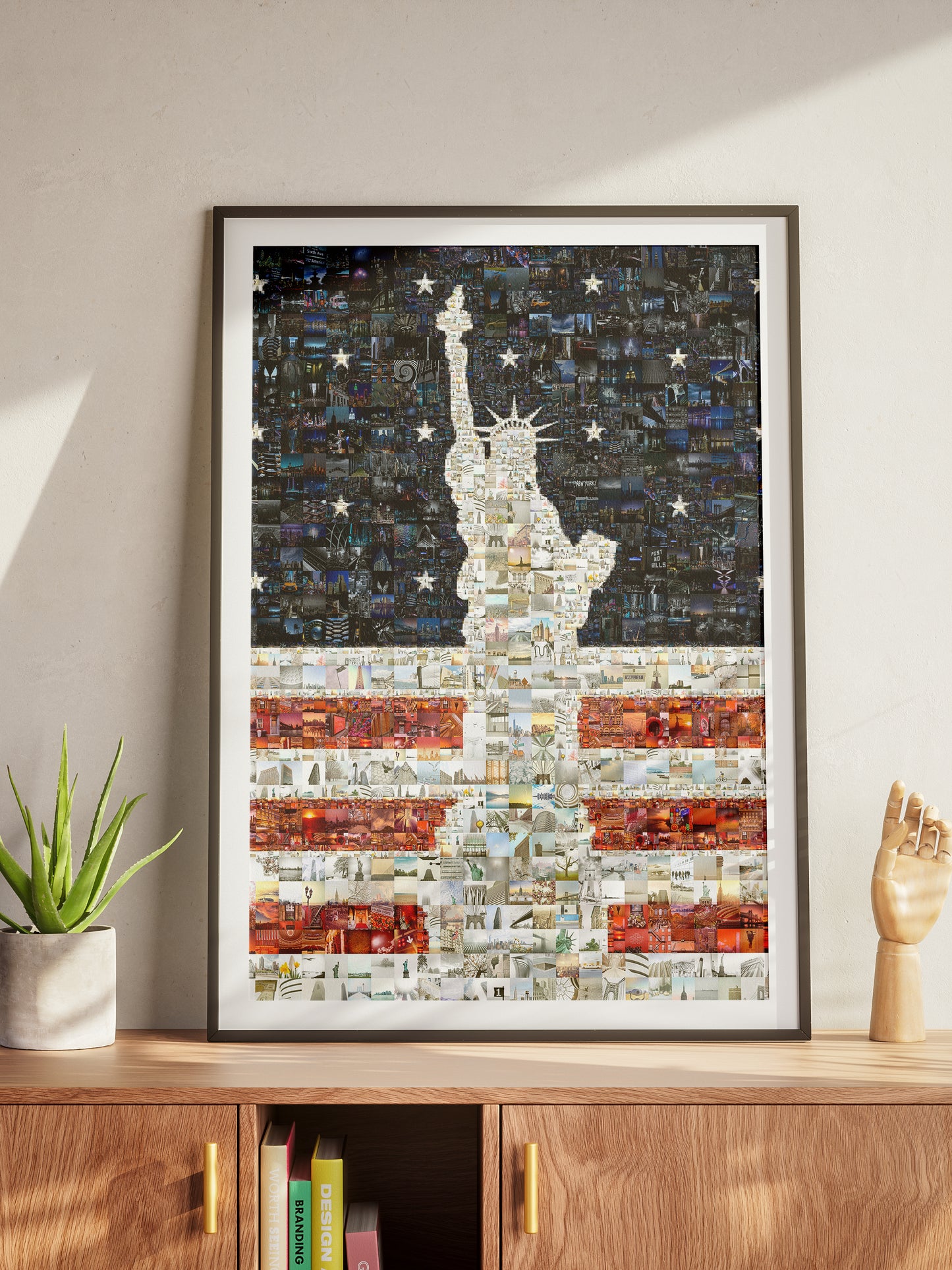Stunning Mosaic Artwork of the Statue of Liberty - Iconic American Landmark in Vibrant Colors AtelierMosaics