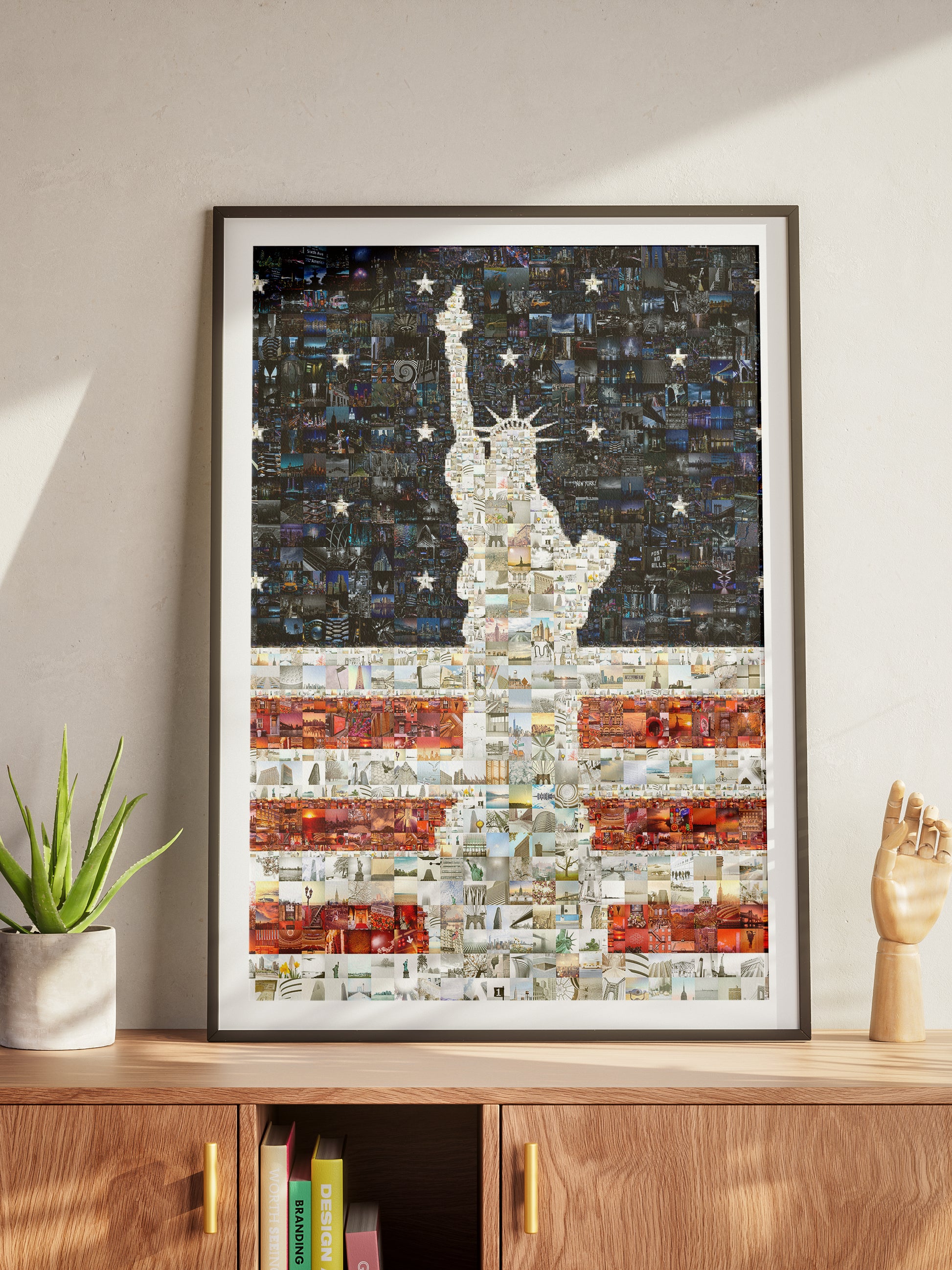 Stunning Mosaic Artwork of the Statue of Liberty - Iconic American Landmark in Vibrant Colors AtelierMosaics