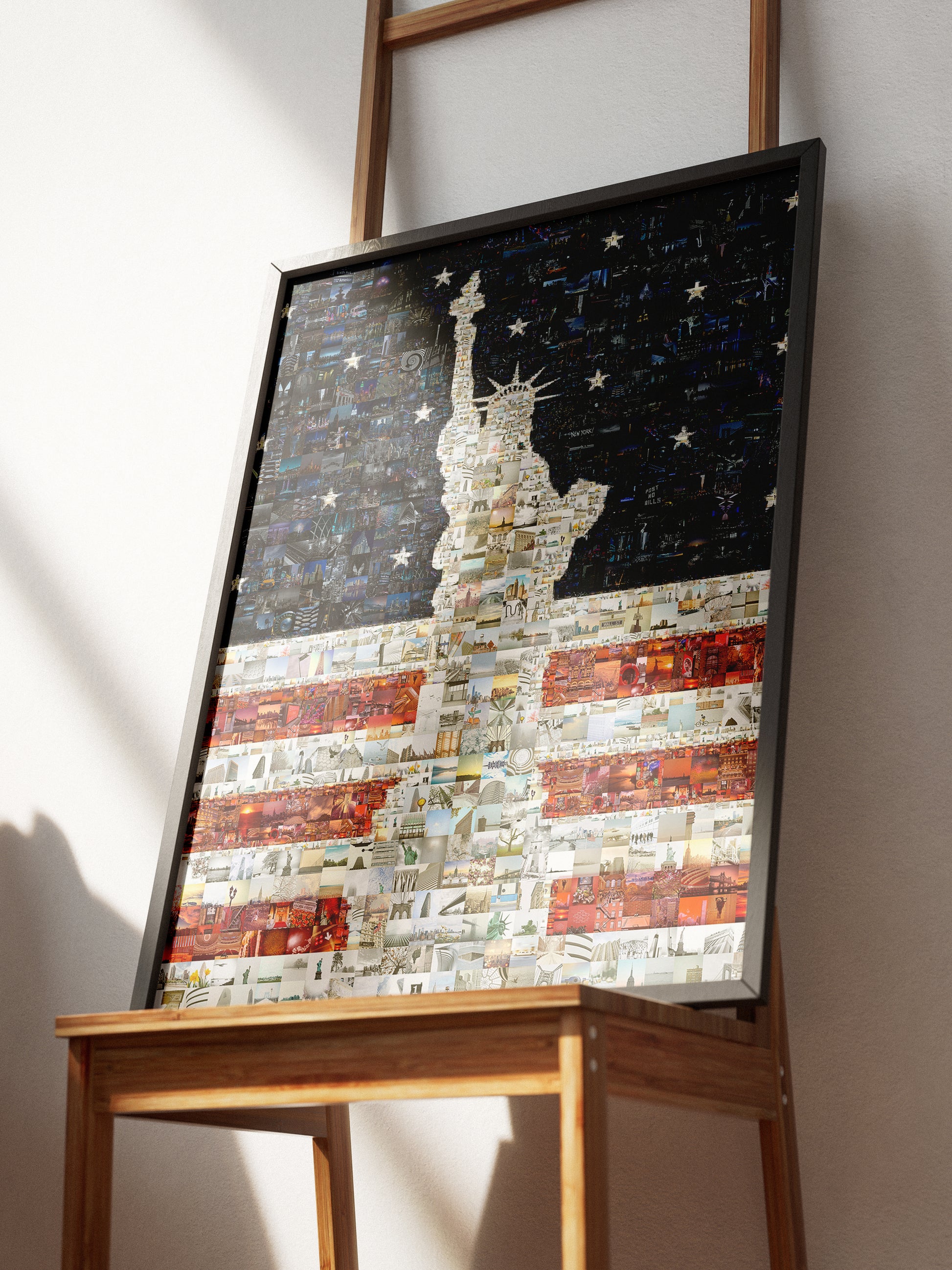 Stunning Mosaic Artwork of the Statue of Liberty - Iconic American Landmark in Vibrant Colors AtelierMosaics