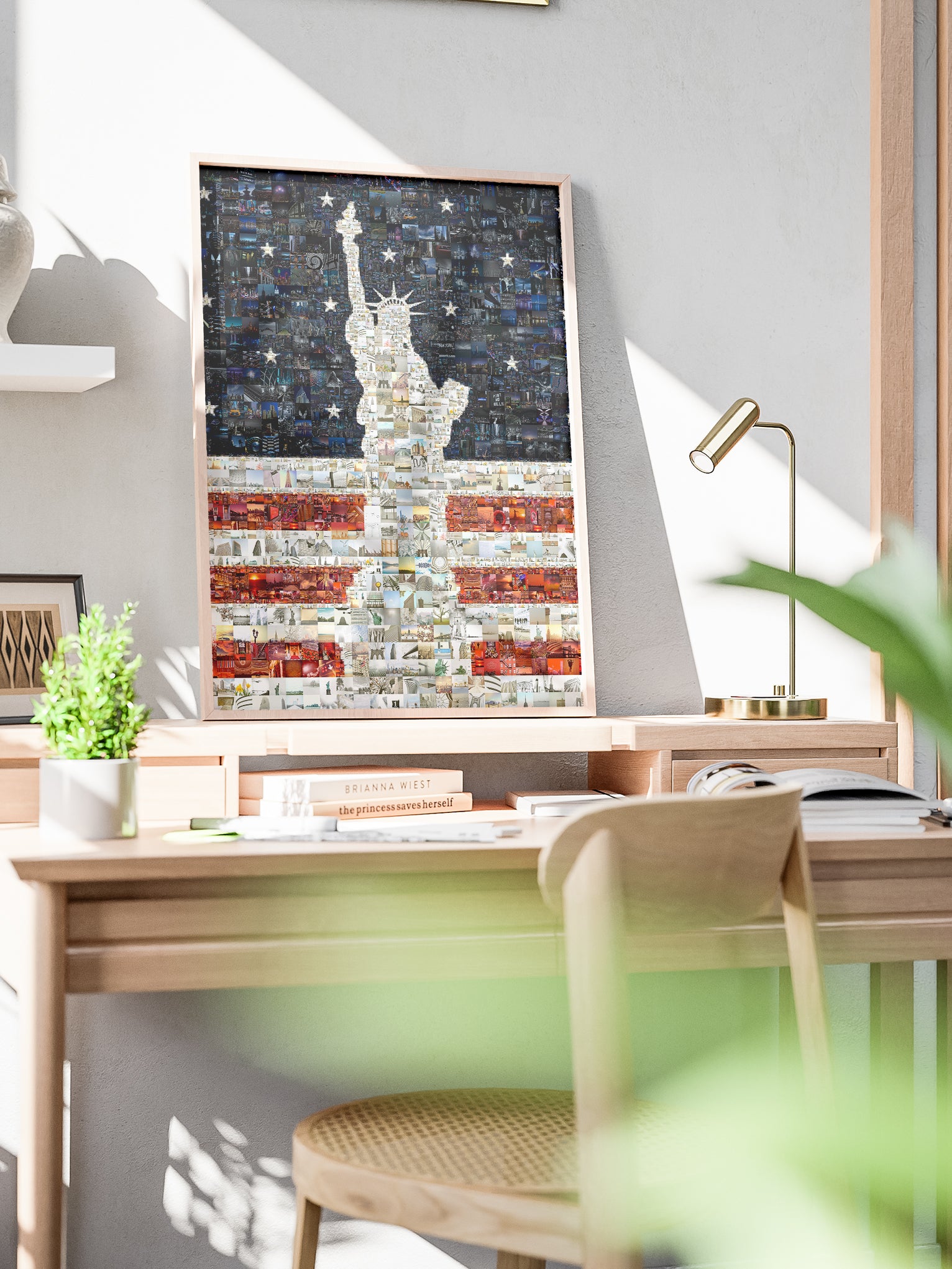 Stunning Mosaic Artwork of the Statue of Liberty - Iconic American Landmark in Vibrant Colors AtelierMosaics