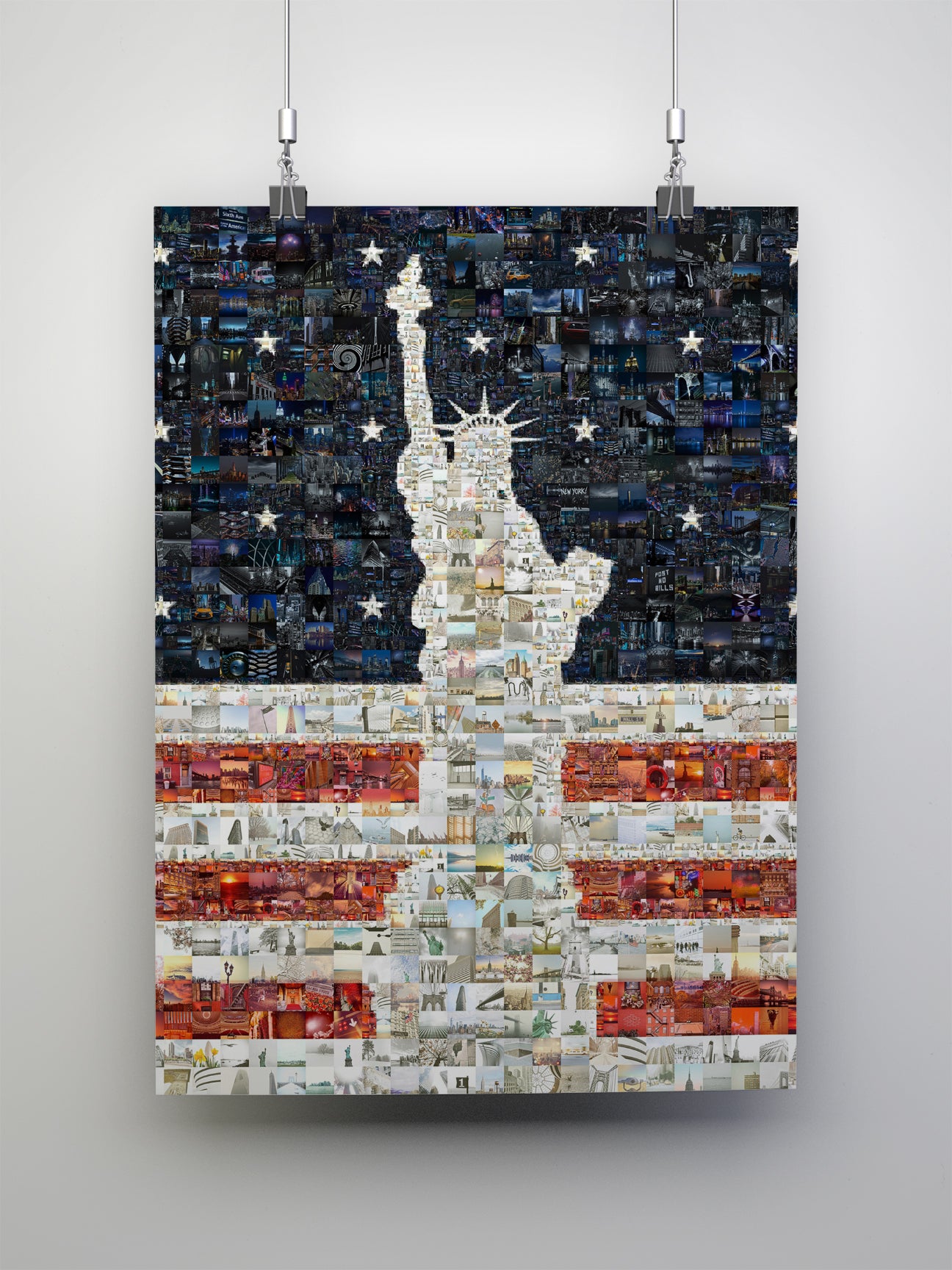 Stunning Mosaic Artwork of the Statue of Liberty - Iconic American Landmark in Vibrant Colors AtelierMosaics