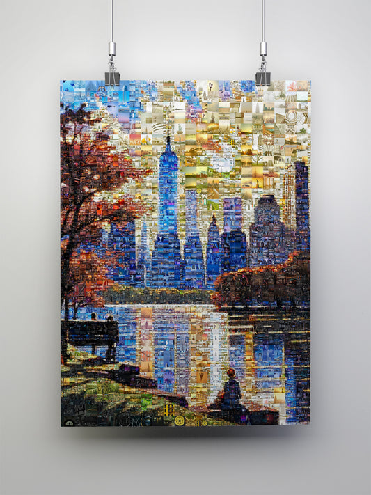 Stunning Mosaic Artwork of Iconic Cityscapes - Perfect for Home or Office Decor