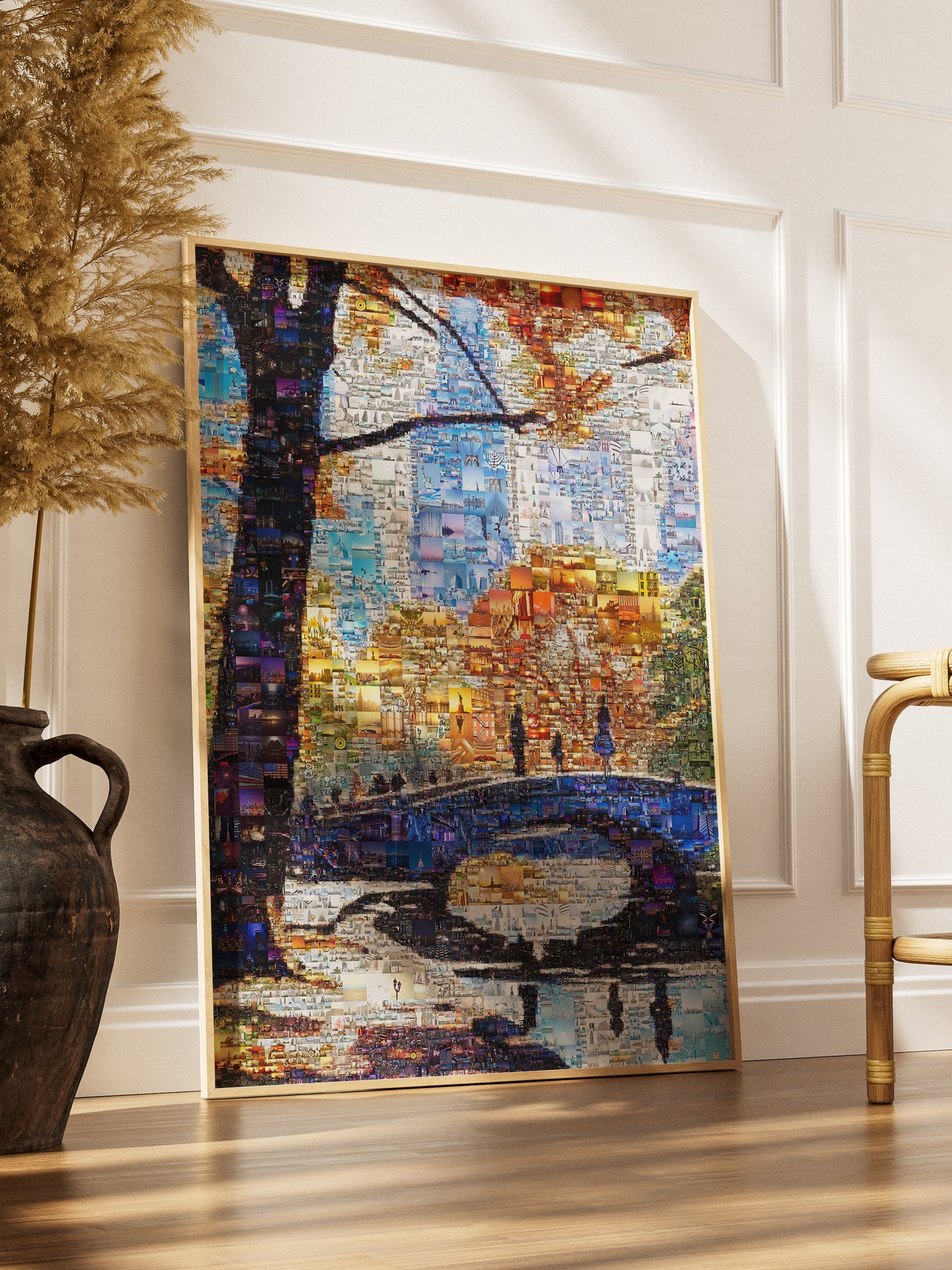 Stunning Cityscape Mosaic Art - Unique Urban Landscape Wall Decor for Home or Office AtelierMosaics