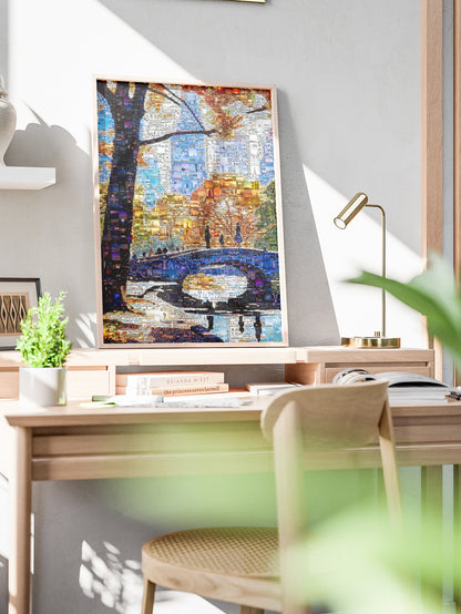 Stunning Cityscape Mosaic Art - Unique Urban Landscape Wall Decor for Home or Office AtelierMosaics