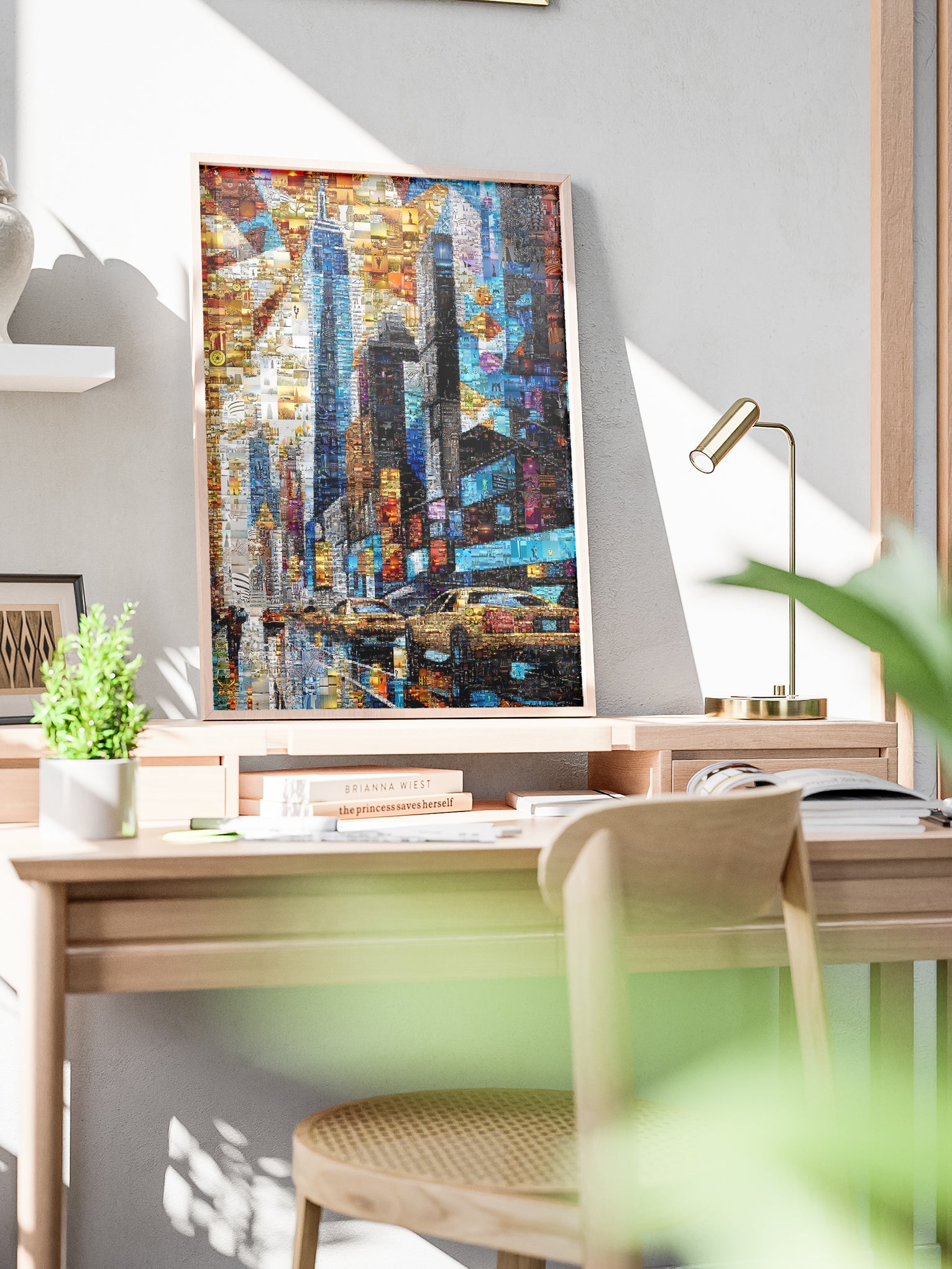 Stunning Mosaic Artwork: Vibrant Landscape with Hidden Images - Perfect for Home Decor AtelierMosaics