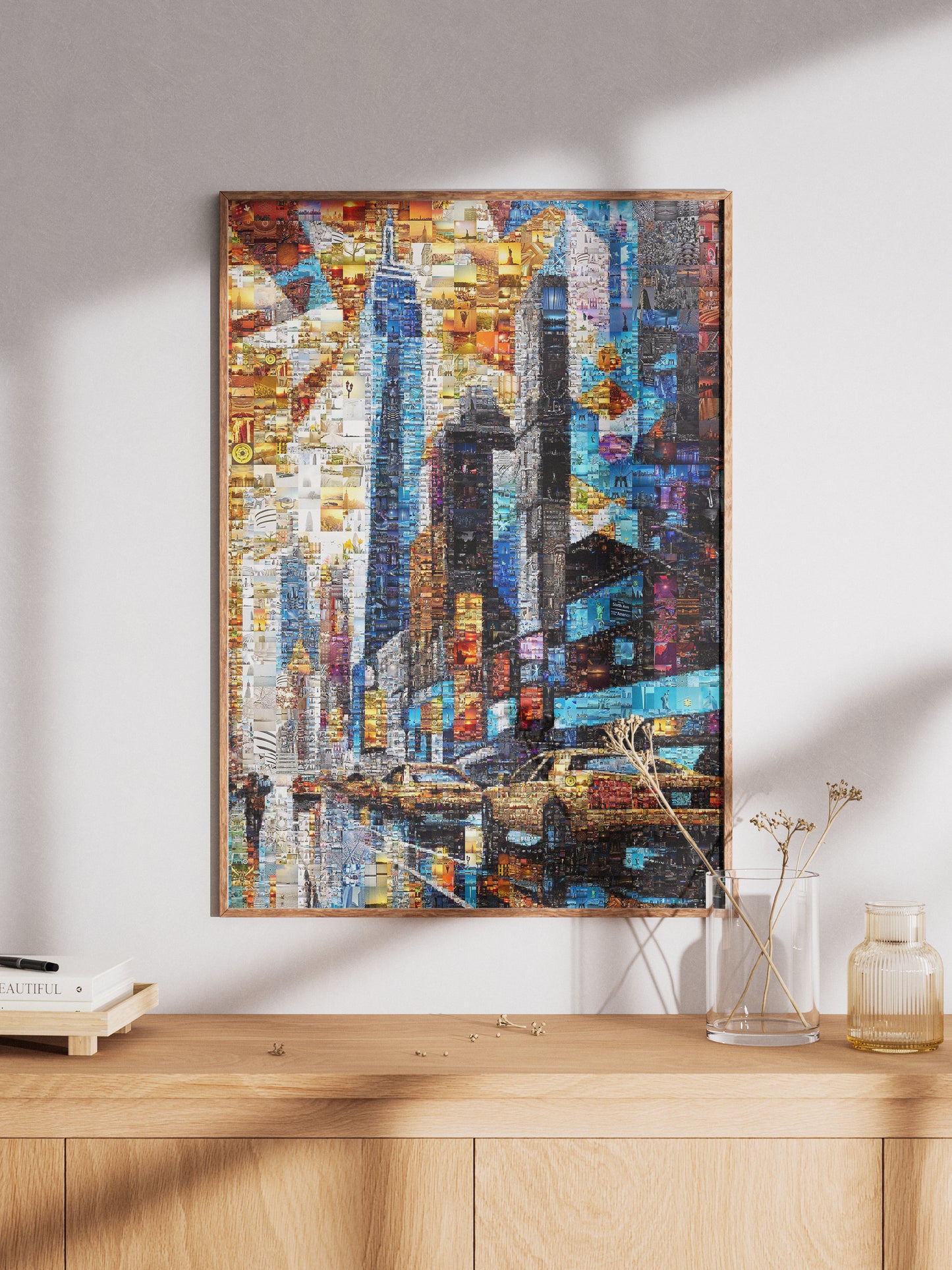 Stunning Mosaic Artwork: Vibrant Landscape with Hidden Images - Perfect for Home Decor AtelierMosaics