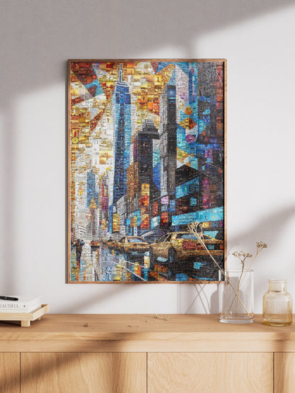 Stunning Mosaic Artwork: Vibrant Landscape with Hidden Images - Perfect for Home Decor AtelierMosaics