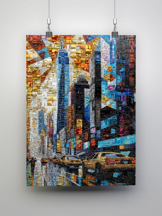Stunning Mosaic Artwork: Vibrant Landscape with Hidden Images - Perfect for Home Decor