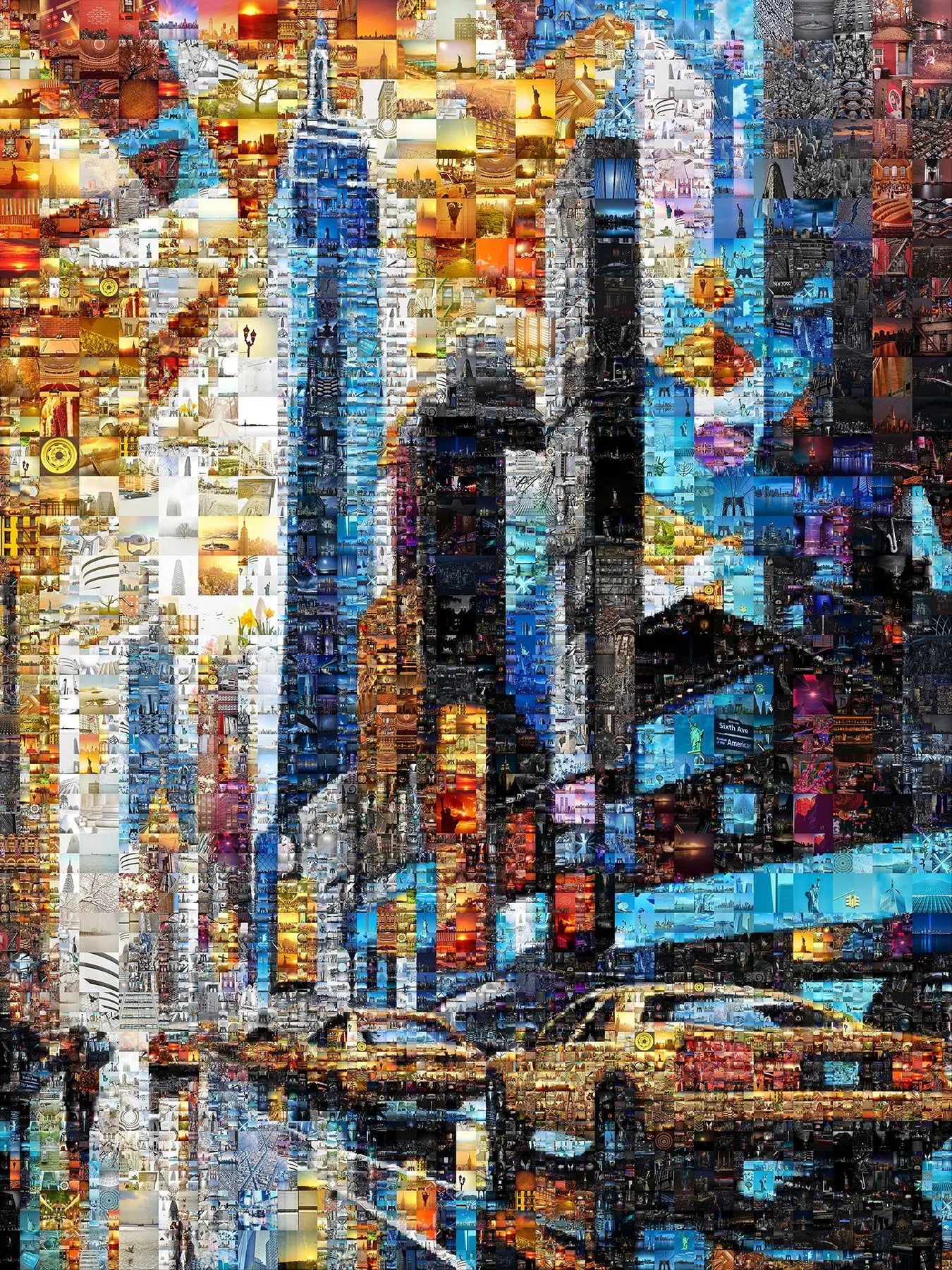 Stunning Mosaic Artwork: Vibrant Landscape with Hidden Images - Perfect for Home Decor AtelierMosaics