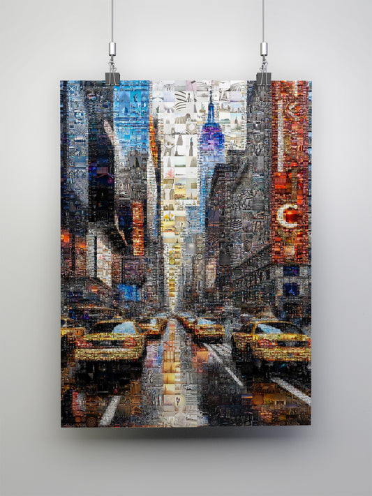 Stunning Urban Mosaic Art - Vibrant Cityscape Made from Hundreds of Images