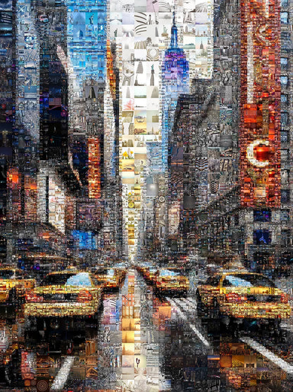 Stunning Urban Mosaic Art - Vibrant Cityscape Made from Hundreds of Images AtelierMosaics