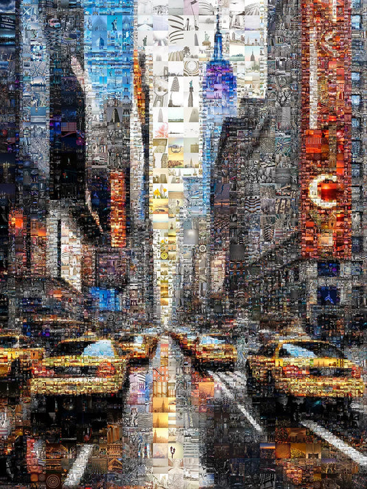 Stunning Urban Mosaic Art - Vibrant Cityscape Made from Hundreds of Images AtelierMosaics