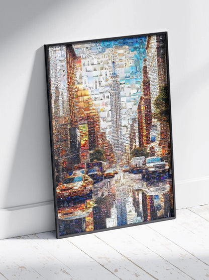 Stunning New York City Mosaic Art - Vibrant Urban Landscape Decor for Home & Office AtelierMosaics
