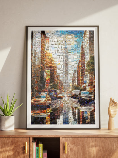Stunning New York City Mosaic Art - Vibrant Urban Landscape Decor for Home & Office AtelierMosaics