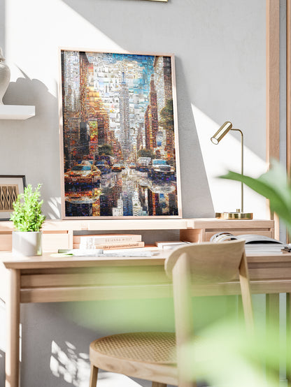 Stunning New York City Mosaic Art - Vibrant Urban Landscape Decor for Home & Office AtelierMosaics