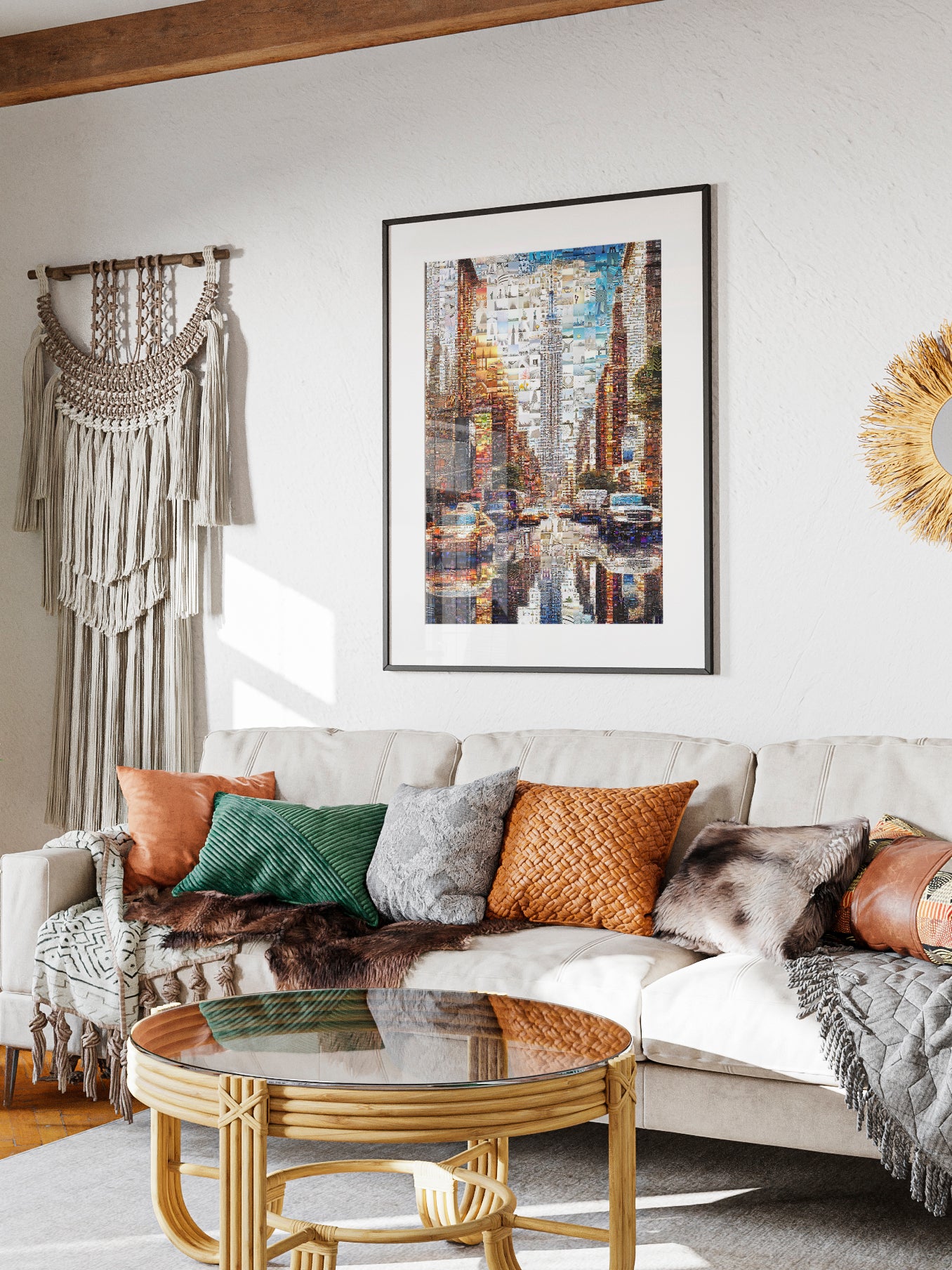 Stunning New York City Mosaic Art - Vibrant Urban Landscape Decor for Home & Office AtelierMosaics