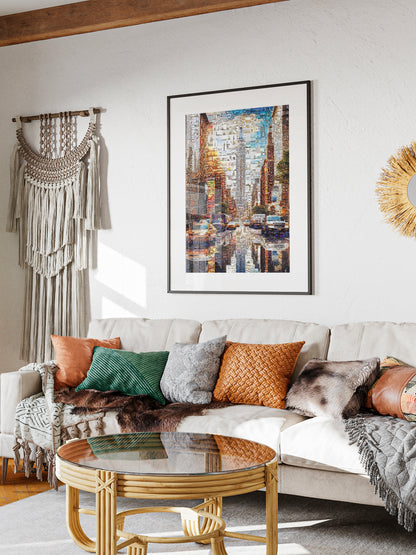 Stunning New York City Mosaic Art - Vibrant Urban Landscape Decor for Home & Office AtelierMosaics