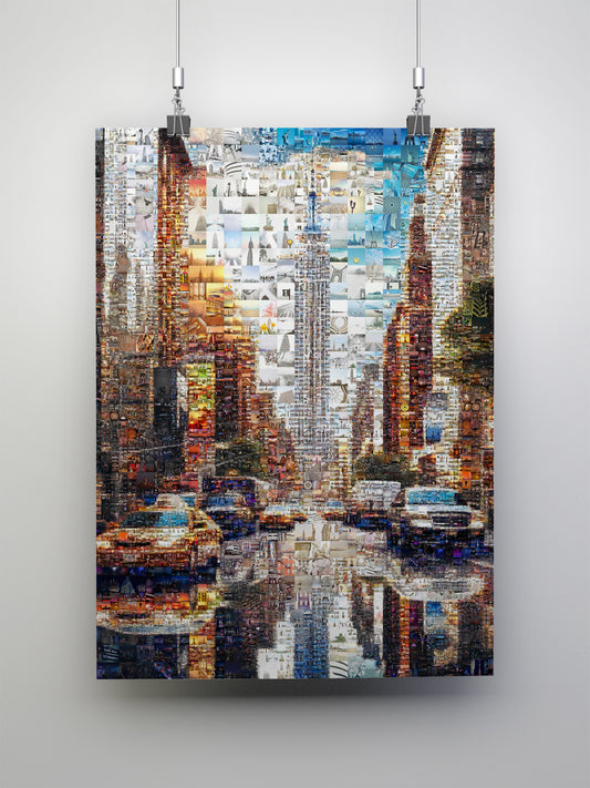 Stunning New York City Mosaic Art - Vibrant Urban Landscape Decor for Home & Office