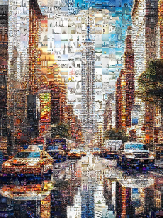 Stunning New York City Mosaic Art - Vibrant Urban Landscape Decor for Home & Office AtelierMosaics