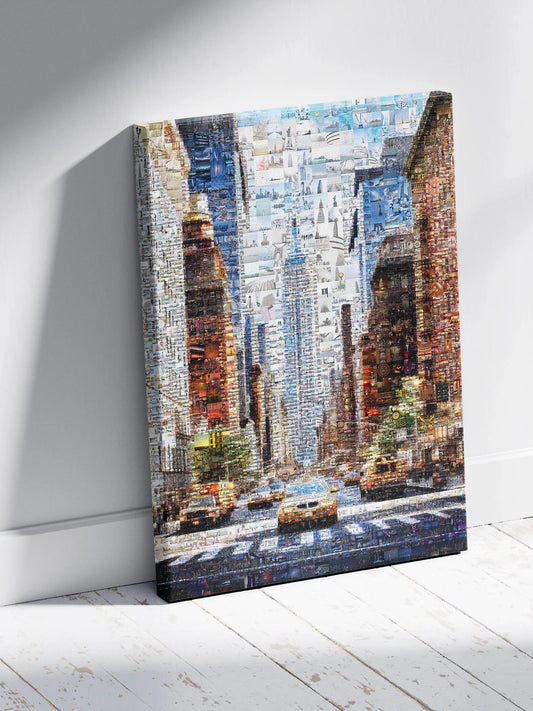 Stunning New York City Mosaic Artwork - Vibrant Urban Collage for Home Decor AtelierMosaics