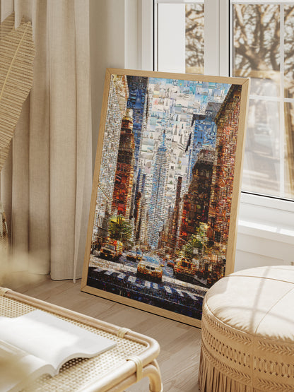 Stunning New York City Mosaic Artwork - Vibrant Urban Collage for Home Decor AtelierMosaics
