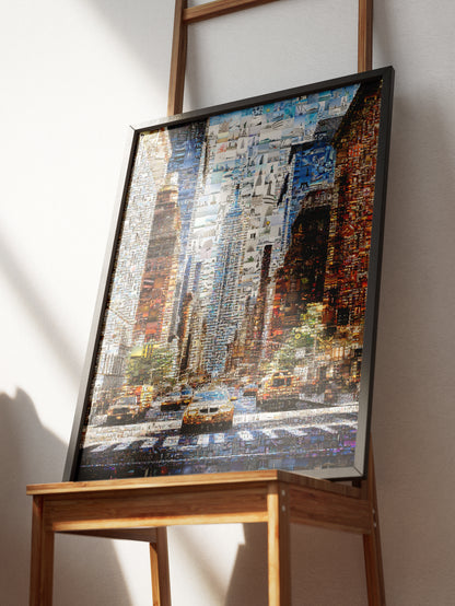 Stunning New York City Mosaic Artwork - Vibrant Urban Collage for Home Decor AtelierMosaics