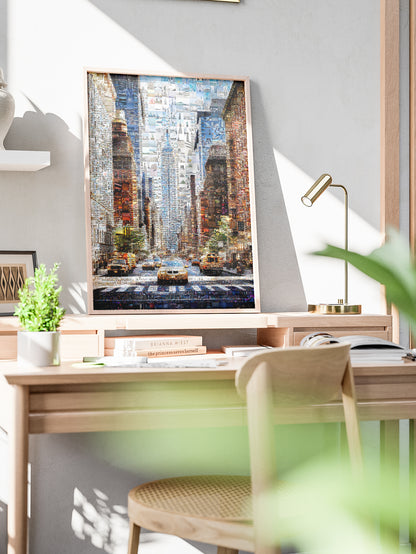 Stunning New York City Mosaic Artwork - Vibrant Urban Collage for Home Decor AtelierMosaics