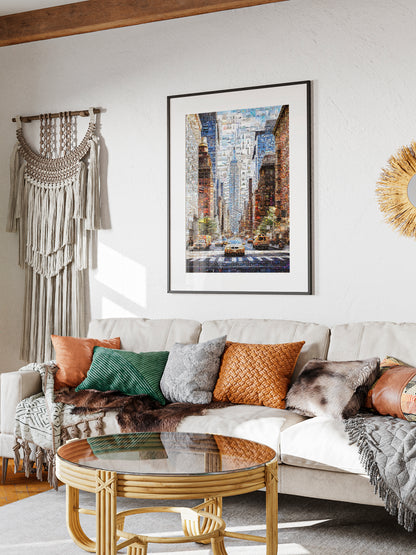 Stunning New York City Mosaic Artwork - Vibrant Urban Collage for Home Decor AtelierMosaics