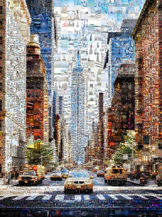 Stunning New York City Mosaic Artwork - Vibrant Urban Collage for Home Decor AtelierMosaics