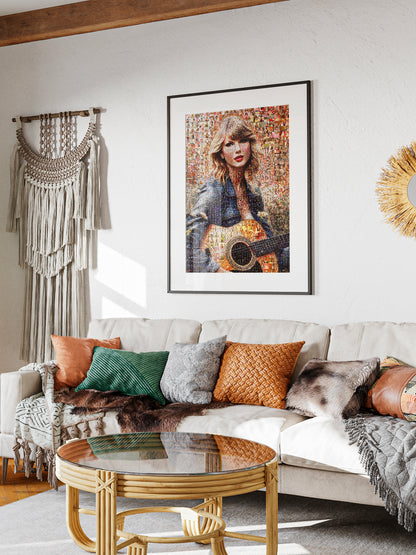 Stunning Taylor Swift Mosaic Artwork - Unique Collector's Piece for Fans & Decor AtelierMosaics