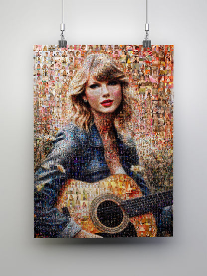 Stunning Taylor Swift Mosaic Artwork - Unique Collector's Piece for Fans & Decor AtelierMosaics