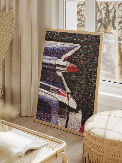 Stunning Mosaic Artwork of Classic Cars – Perfect for Automotive Enthusiasts and Home Decor AtelierMosaics