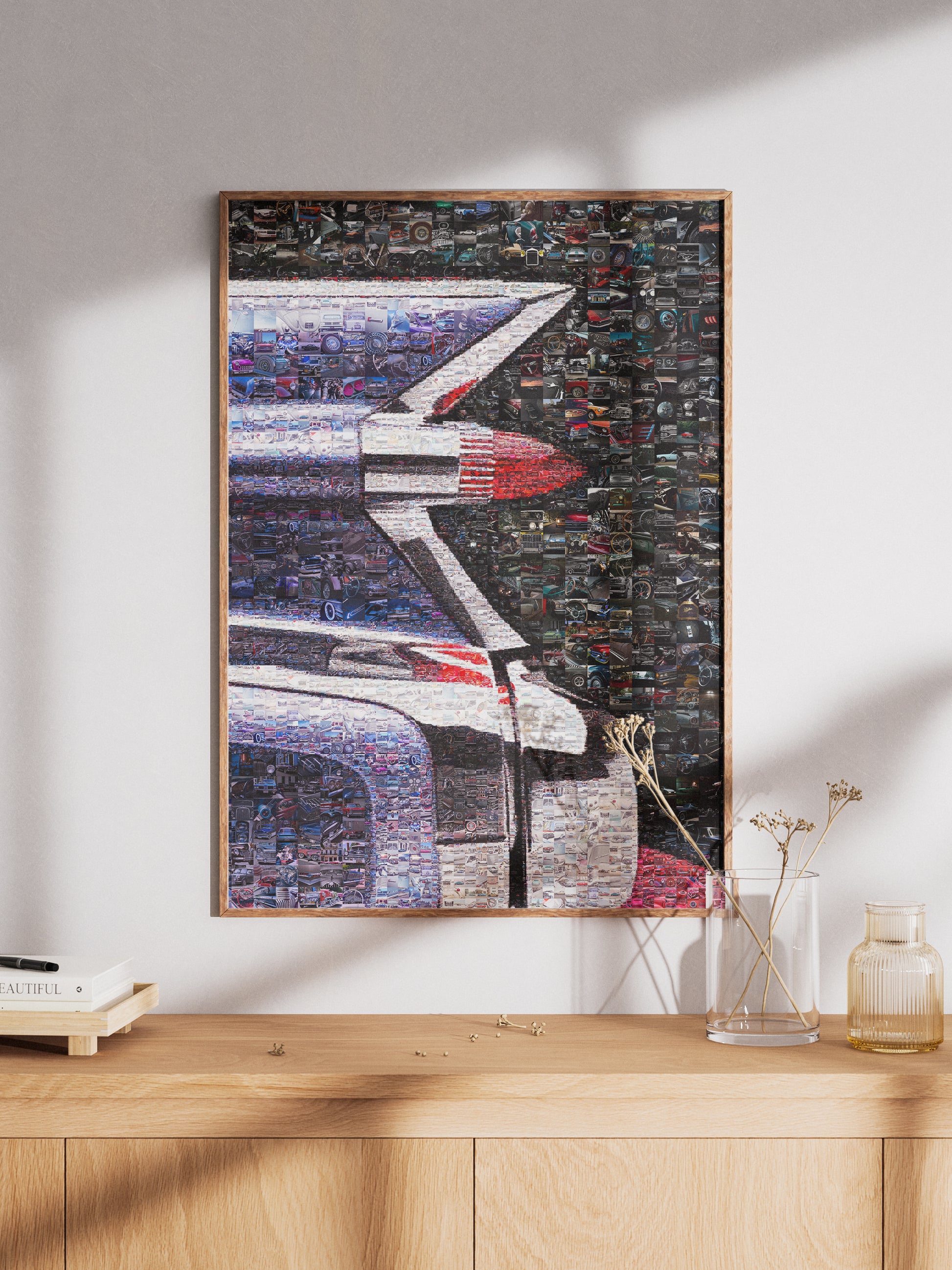 Stunning Mosaic Artwork of Classic Cars – Perfect for Automotive Enthusiasts and Home Decor AtelierMosaics