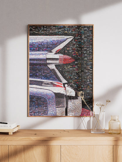 Stunning Mosaic Artwork of Classic Cars – Perfect for Automotive Enthusiasts and Home Decor AtelierMosaics
