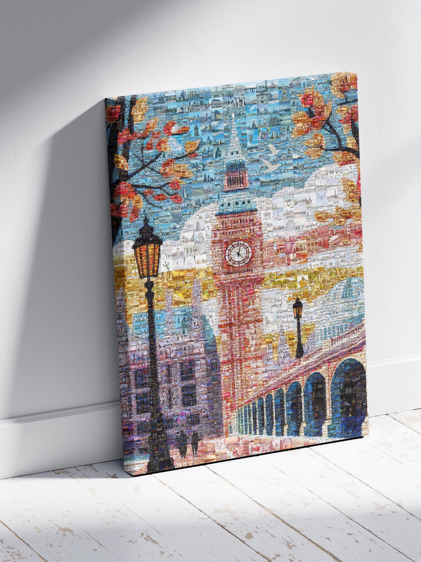 Stunning London Mosaic Artwork Featuring Iconic Big Ben and Historic Landmarks - Perfect Wall Decor AtelierMosaics