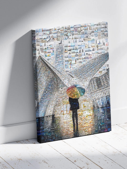 Stunning Mosaic Art Print Featuring Iconic Cityscapes and Figures - Perfect for Home or Office Décor AtelierMosaics