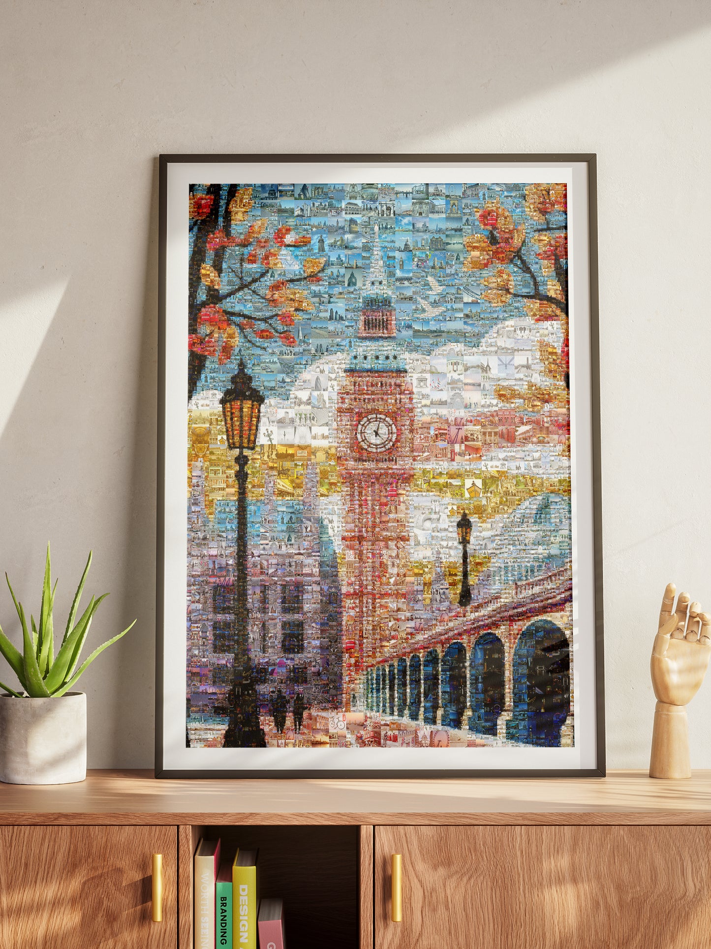 Stunning London Mosaic Artwork Featuring Iconic Big Ben and Historic Landmarks - Perfect Wall Decor AtelierMosaics
