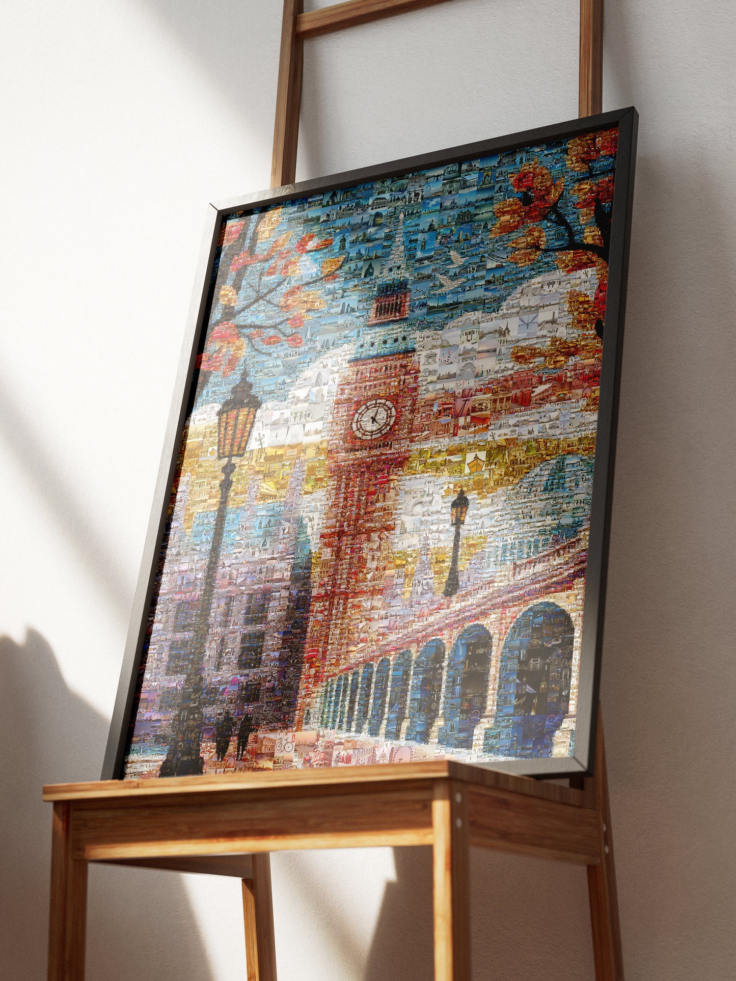 Stunning London Mosaic Artwork Featuring Iconic Big Ben and Historic Landmarks - Perfect Wall Decor AtelierMosaics