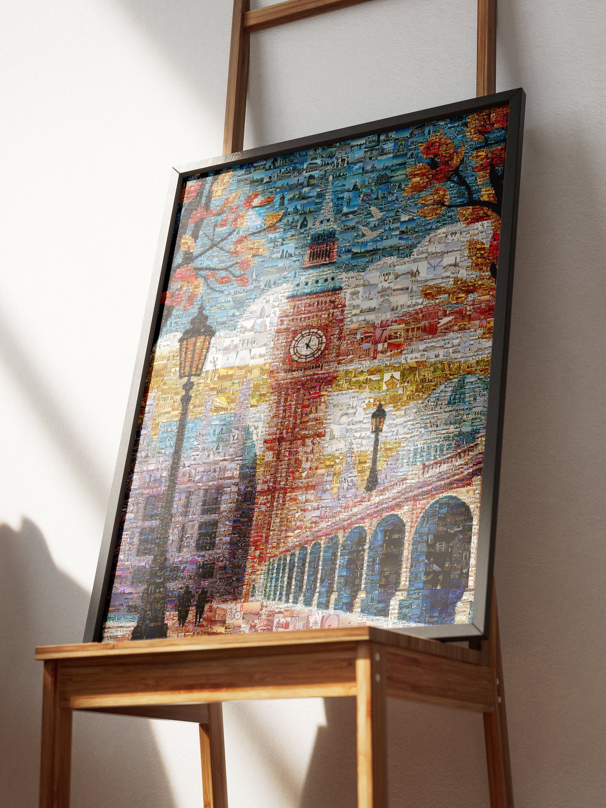 Stunning London Mosaic Artwork Featuring Iconic Big Ben and Historic Landmarks - Perfect Wall Decor AtelierMosaics